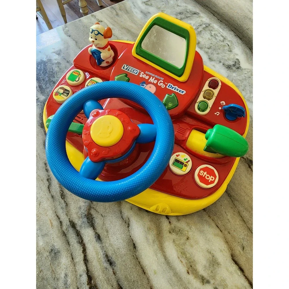 VTech Little Smart See Me Go Driver Interactive Steering Wheel Toy WORKS